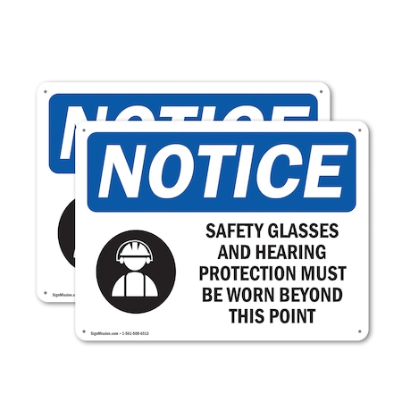 Signmission 7 in Height, 10 in Width, Aluminum, Rectangle OS-2PACK-NS-A-710-L-18155